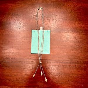 Tiffany Sterling Silver Elsa Peretti 3 Leaf Lariat Necklace, 16.25” long